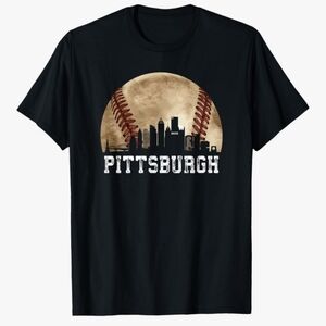 Pittsburgh Skyline Graphic T-Shirt - Black